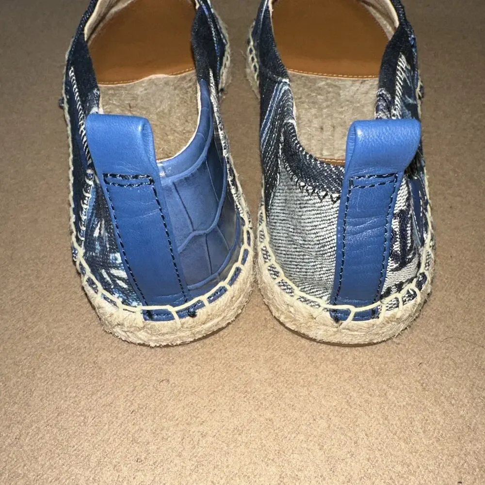 LAUREN RALPH LAUREN Cameryn Patch Espadrille Flats Blue Size 6.5